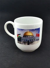 Filistin Mescid-i Aksa Baskılı Seramik Kupa Bardak - 1