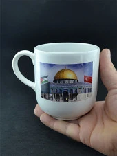 Filistin Mescid-i Aksa Baskılı Seramik Kupa Bardak - 4