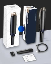 80W Portatif Yıkanabilir Filtreli 30dk Çalışma Islak Kuru Çekebilen Ev Ofis Uyumlu Araç Ev Süpürge - 3