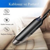 80W Portatif Yıkanabilir Filtreli 30dk Çalışma Islak Kuru Çekebilen Ev Ofis Uyumlu Araç Ev Süpürge - 5