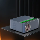1080P HD Android Sistemli Wifi Bluetooth 150 inch Hoparlörlü HDMI 500 ANS Akıllı Projeksiyon Cihazı thumbnail 2