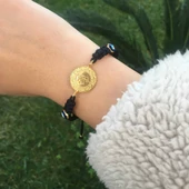 Altın Kaplama İpli Çeyrek Altın Bileklik BLK-187 thumbnail 2