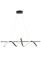 Dekorluna Pane Siyah Modern Led Avize Beyaz Işık Salon Mutfak Oda Hol Ledli Avize Yemek Masası Led Avize - 2