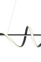 Dekorluna Pane Siyah Modern Led Avize Beyaz Işık Salon Mutfak Oda Hol Ledli Avize Yemek Masası Led Avize - 4