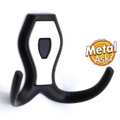 Galata Askı Dolap Askılık Vestiyer Banyo Mutfak Askılığı Duvar Kapı Elbise Kıyafet Askısı Siyah thumbnail 1