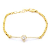 Altın Kaplama Su Damlası Taşlı Su Yolu Dorika Bayan Bileklik BLK-421 thumbnail 3