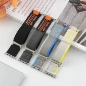 Cda Store Apple Watc 44-45-49 mm Uyumlu Alice Travel Loop Kumaş Kordon - 4