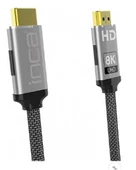 Inca IHM-15T 1.5mt 2.0  Altın Uç Örgülü Kablo Hdmı To Hdmı Kablo 8K 2.1V ( 7680 × 4320 8K) - 1