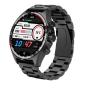 SK27 Business Amoled Ekran Metal / Deri / Silikon Kordonlu Watch 4 Pro Uyumlu Akıllı Saat - 3