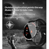 SK27 Business Amoled Ekran Metal / Deri / Silikon Kordonlu Watch 4 Pro Uyumlu Akıllı Saat - 7
