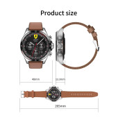 SK27 Business Amoled Ekran Metal / Deri / Silikon Kordonlu Watch 4 Pro Uyumlu Akıllı Saat - 9