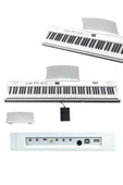 Midex PLX-80WH Taşınabilir Katlanır Dijital Piyano Tuş Hassasiyetli 88 Tuş BT (Sustain Çanta Metod) thumbnail 2