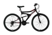 BİSAN MTS 4300 AMS.ERKEK DAĞ BİSİKLETİ 40CM V 24 JANT 21 VİTES MAT SİYAH KIRMIZI - 1