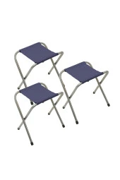 Exent Katlanır Balıkçı taburesi, kamp taburesi, piknik taburesi, Kamp Sandalyesi-Lacivert-**3 ADET** thumbnail 1