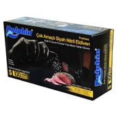 Dolphin Latexsiz Pudrasız Siyah Nitril Gıda Eldiveni (S) 100lü - 1