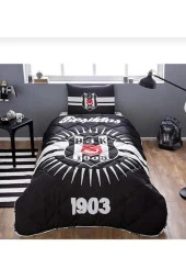Taç Lisanslı Beşiktaş Yorgan Seti Yastık Hediyeli - 1