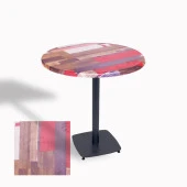 Egos Werzalit Yuvarlak Masa 70cm - Red Wood - 1