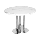 Yonca Mega Werzalit Yuvarlak Masa (107cm) - (Afyon Mermer) - 1