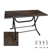 Klasik Katlanır Werzalit Tabla Masa (70X120) - Metalİc Oxid 3 - 1