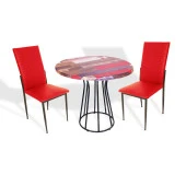 Palermo Werzalit - Gözde Fiskos Takımı Q80 - Red Wood Kırmızı - 1