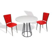 Palermo Werzalit - Kapitoneli Fiskos Takımı Q80 - Kırmızı Beyaz - 1