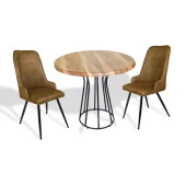 Palermo Werzalit - Çırağan Fiskos Takımı Q80 - Indiana Wood Kahve - 1