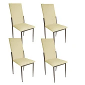 Gözde Sandalye ESB (Deri) (4 Adet ) - Krem - 1