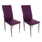 Gözde Sandalye ESB (Deri) 2 Adet - Mor - 1