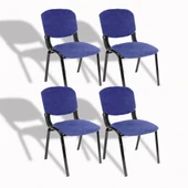 Form Ofis ve Toplantı Sandalyesi (Kumaş) (4 Adet) - Lacivert - 2
