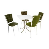 Buket Suntalam - Kapitoneli Mutfak Masa Takımı (Deri) - Yeşil - 1