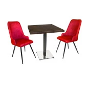 Karanfil Werzalit Kare - Çırağan Fiskos Seti (80x80) - Bordo - 1