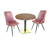 Karanfil Gold Werzalit Yuvarlak - Çırağan Gold Fiskos Seti (Q90) - Pembe - 1