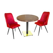 Karanfil Gold Werzalit Yuvarlak - Çırağan Gold Fiskos Seti (Q90) - Bordo - 1