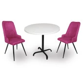 Indigo Werzalit Yuvarlak - Çırağan Fiskos Seti (70 cm çap) - Mor - 1