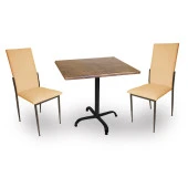 Indigo Werzalit Kare - Gözde Fiskos Seti (70X70) - Kapiçino - 1