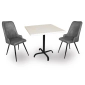 Indigo Werzalit Kare - Çırağan Fiskos Seti (80x80) - Füme - 1