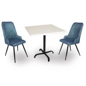 Indigo Werzalit Kare - Çırağan Fiskos Seti (60x60) - Mavi - 1