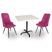 Indigo Werzalit Kare - Çırağan Fiskos Seti (60x60) - Mor - 1