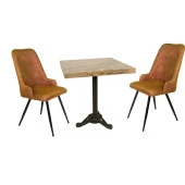 Çipa Laminat Kare - Çırağan Fiskos Seti - Kiremit - 1