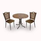 Buket Werzalit Yuvarlak ESB-Merdiven Fiskos Seti - Antik Dark Kahve - 1