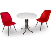 Buket Werzalit Yuvarlak ESB - Nilüfer Fiskos Seti - Bordo - 1