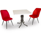 Buket Werzalit Kare ESB-Nilüfer Fiskos Seti - Bordo - 1