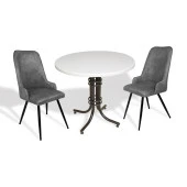 Buket Werzalit Yuvarlak ESB-Çırağan Fiskos Seti - Füme - 1