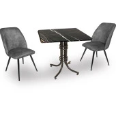 Buket Werzalit Kare ESB-Nilüfer Fiskos Seti - Royal Mermer Füme - 1