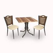 Buket Werzalit Kare ESB-Merdiven Fiskos Seti - Indiana Wood Krem - 1