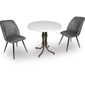 Buket Werzalit Yuvarlak ESB - Nilüfer Fiskos Seti - Füme - 1