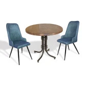 Buket Werzalit Yuvarlak ESB-Çırağan Fiskos Seti - Antik Dark Mavi - 1