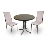 Buket Werzalit Yuvarlak ESB-Gözde Fiskos Seti - Royal Mermer Beyaz - 1