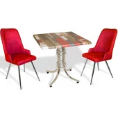 Buket Werzalit Kare - Çırağan Fiskos Seti - Red Wood Bordo - 1