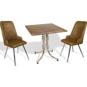 Buket Werzalit Kare - Çırağan Fiskos Seti - Antik Dark Kahve - 1